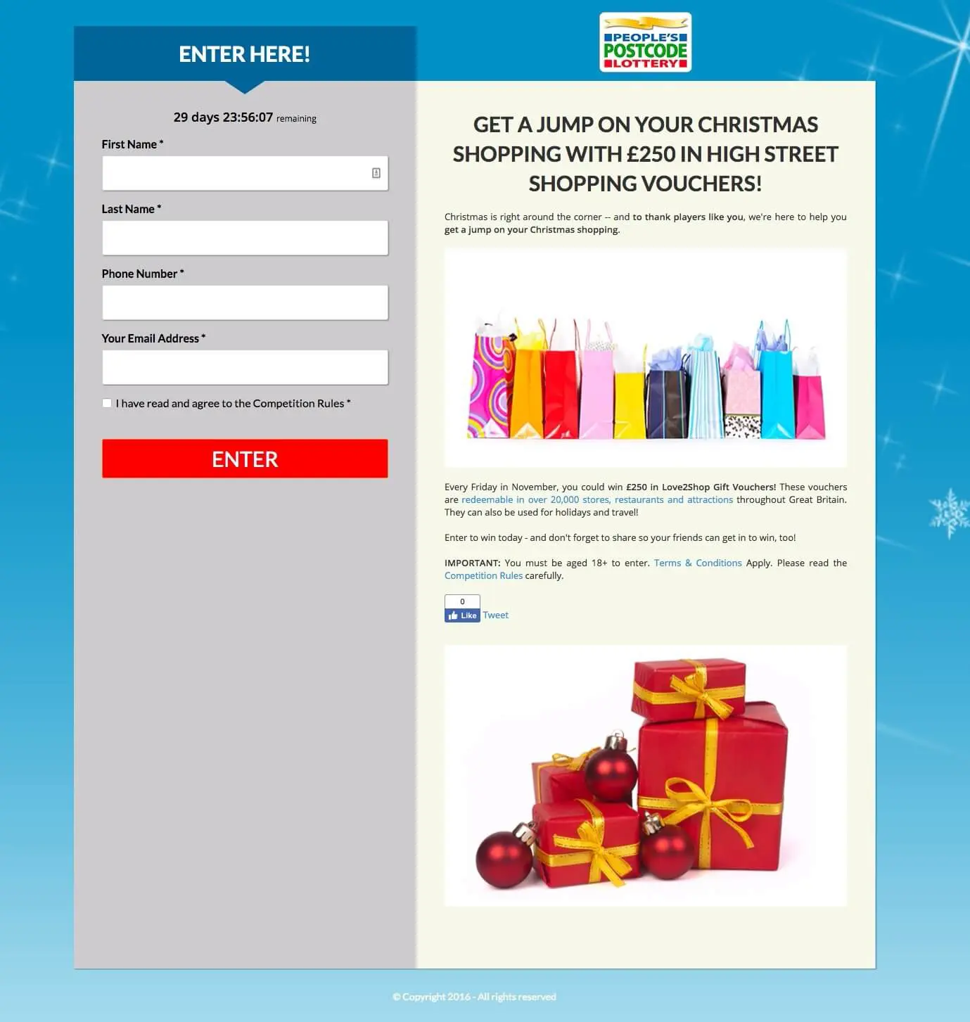 facebook giveaway example