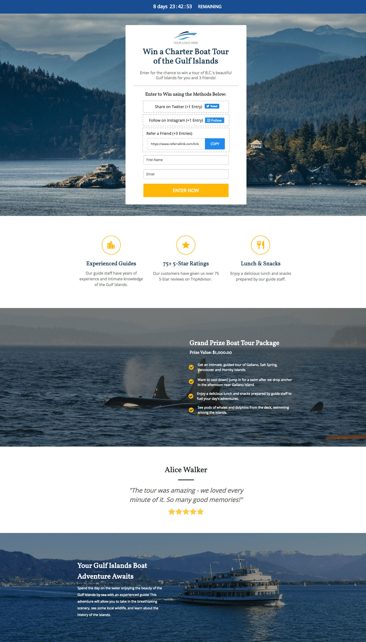 facebook giveaway example