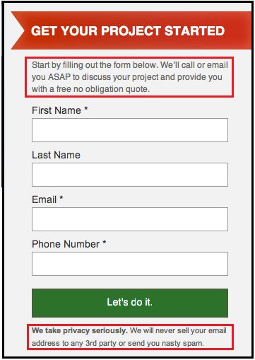 lead generation landing page designs & examples: demographic colletion