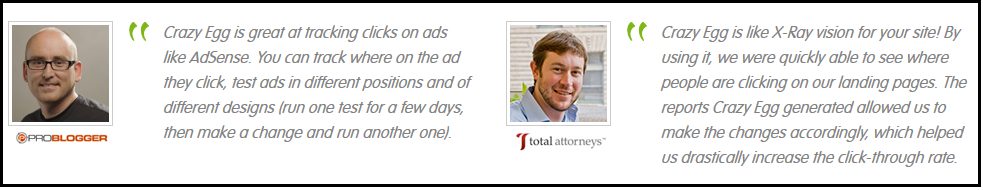 lead generation landing page designs & examples: customer testimonials