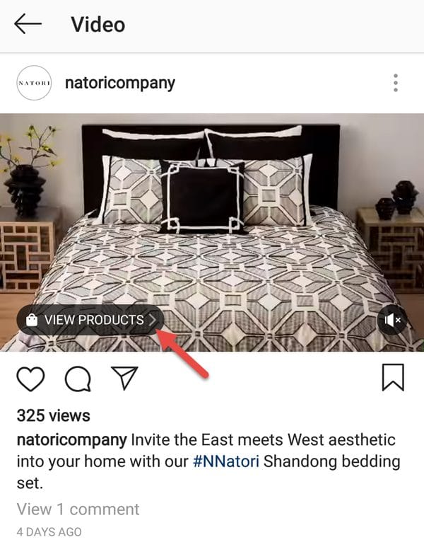 Instagram shoppable feed