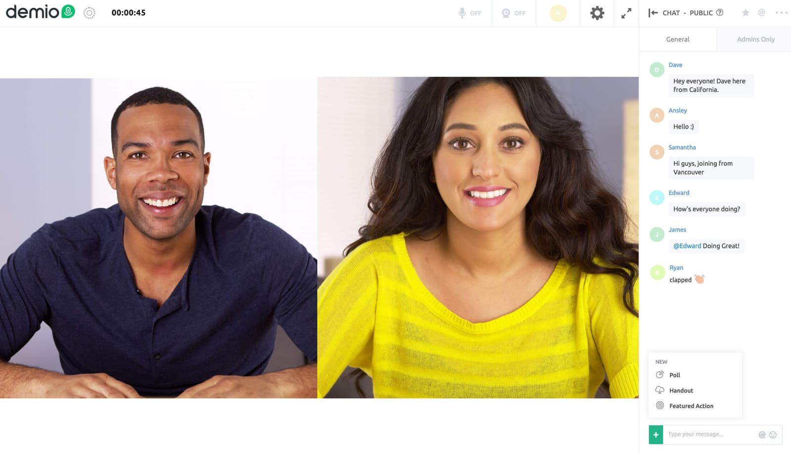 demio's webinar landing page example