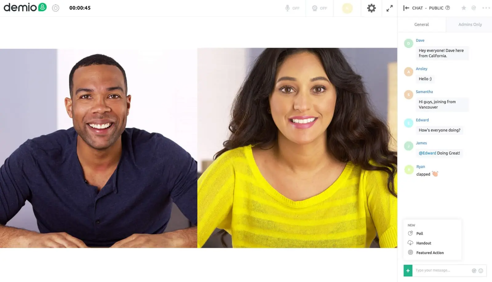 demio's webinar landing page example