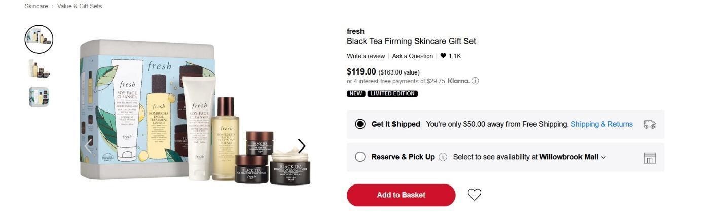Black Tea Corset Cream Firming Moisturizer Bundle from Sephora