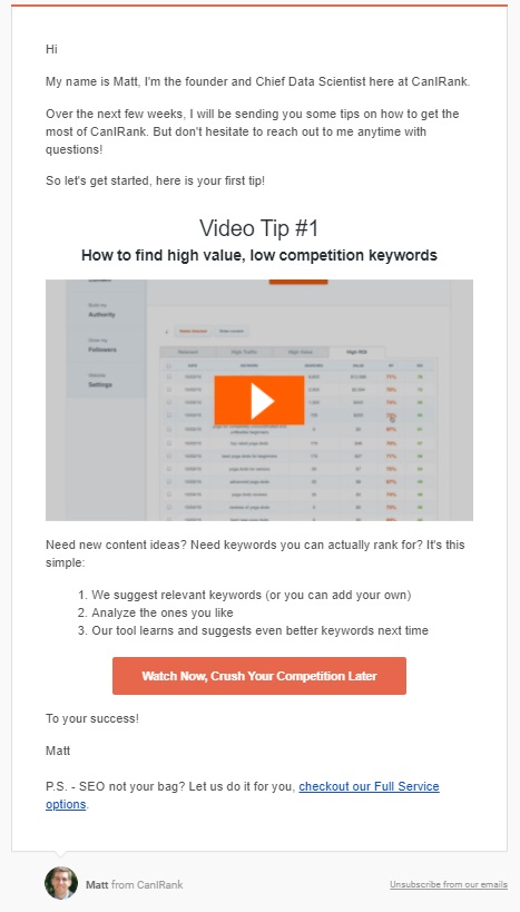 CanIRank Video Email