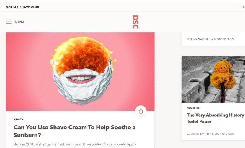 Dollar Shave Club blog