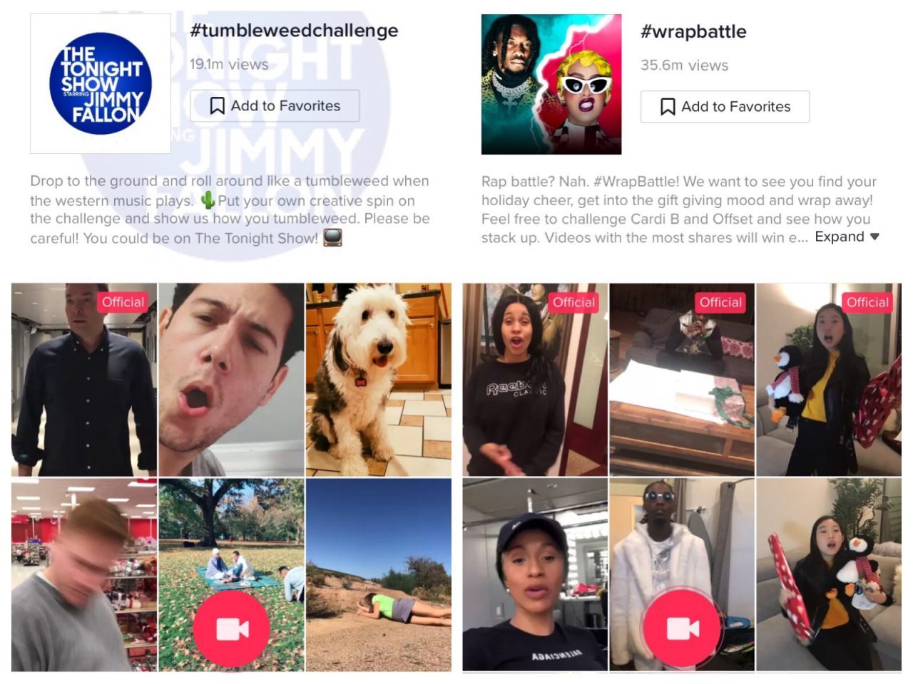 TikTok challenges