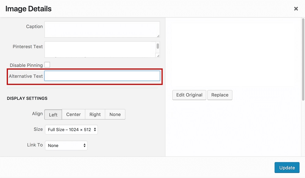 Pinterest Image Alt Text