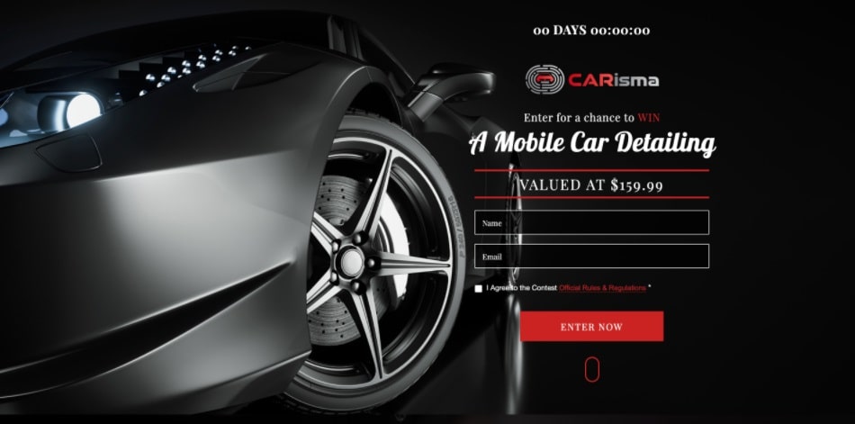 CARisma giveaway entry reward