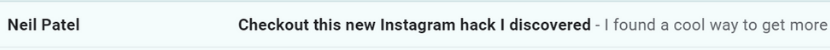 email subject line