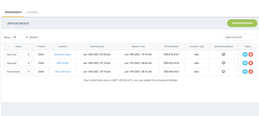 appointments feature