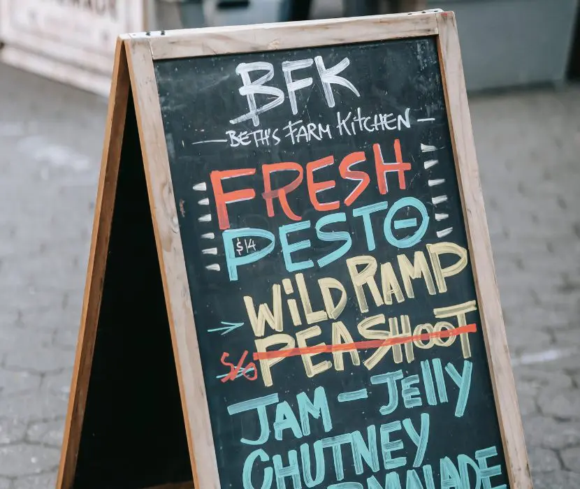 local marketing chalkboard