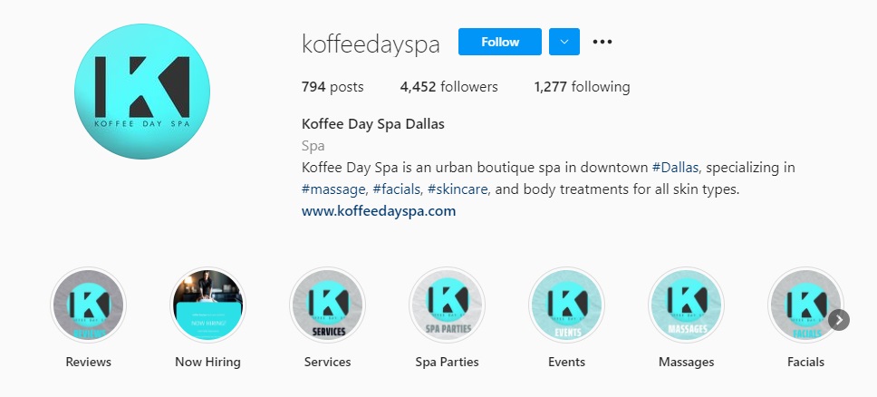 Koffee Day Spa Story Highlights