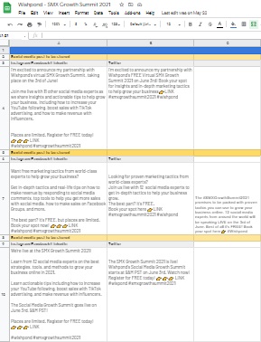 Promotional Calendar