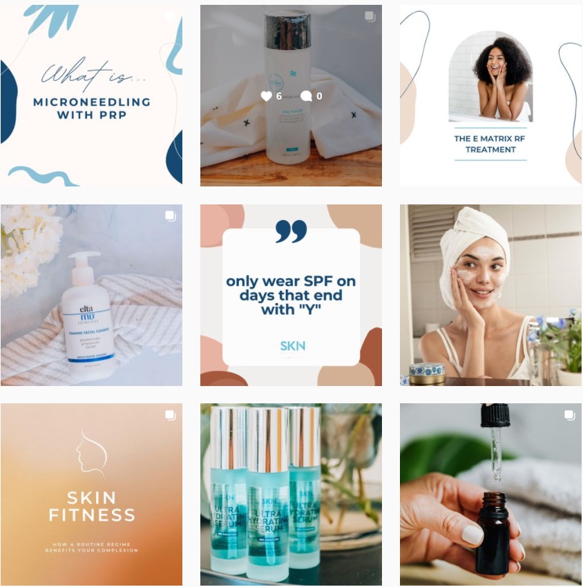 SKIN Medical Spa Consistent Instagram