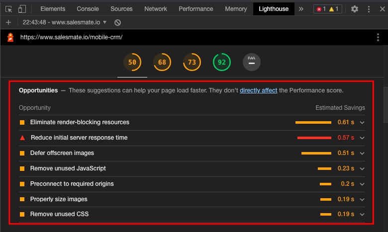 Salesmate Optimizations