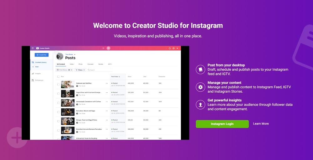 Creator Studio for Instagram