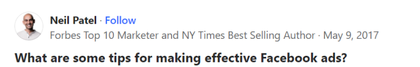 Neil Patel Quora