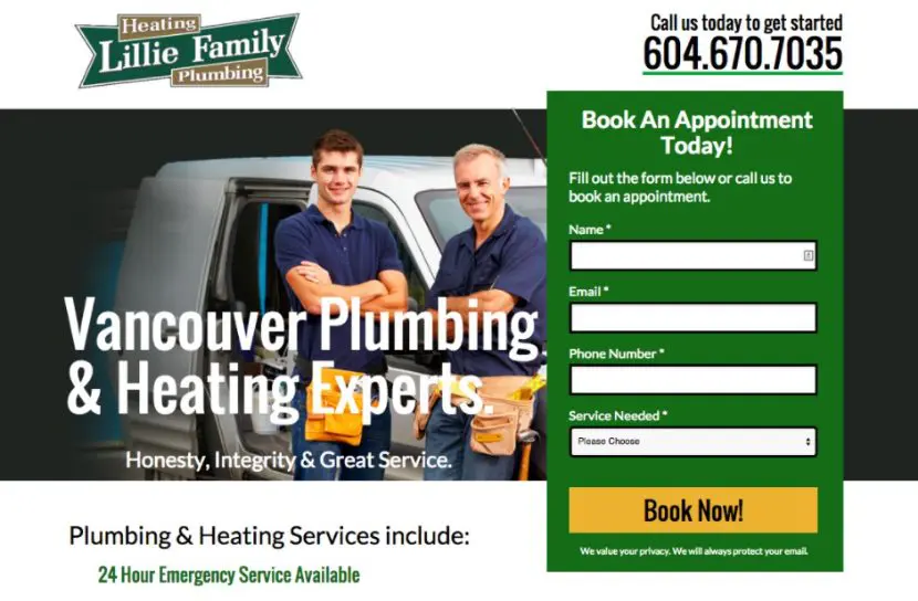 Plumber online form