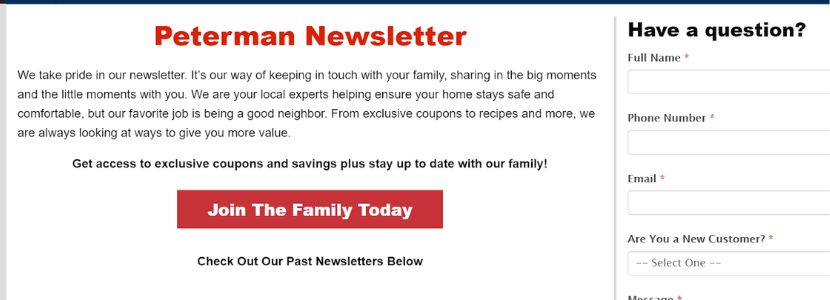 Plumber newsletter