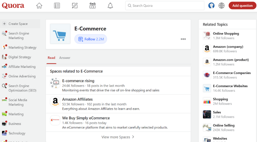 Quora eCommerce