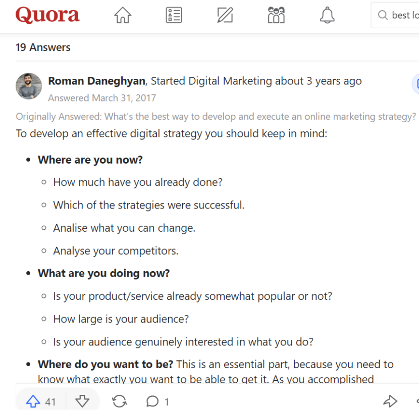Quora questions