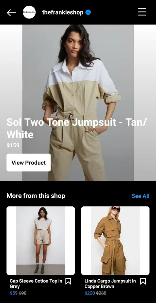 The Frankie Shop Instagram Shop