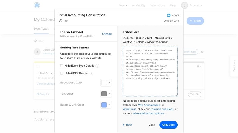 Calendly Inline Embed