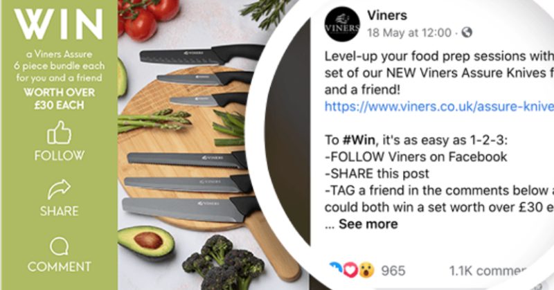 Facebook giveaway prize