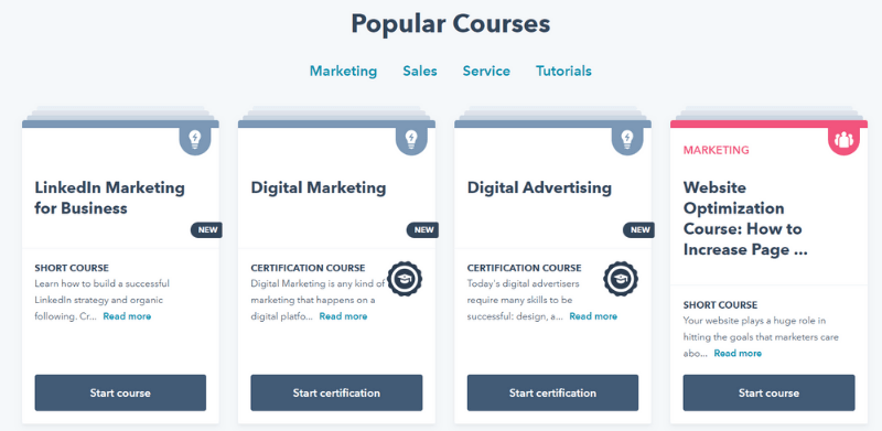 Hubspot courses