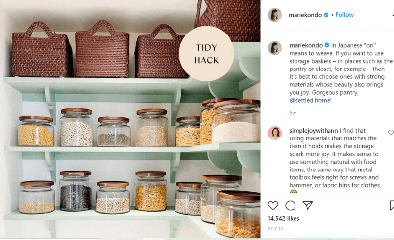 Marie Kondo tidy hack