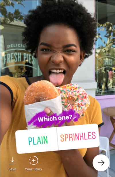 Instagram poll