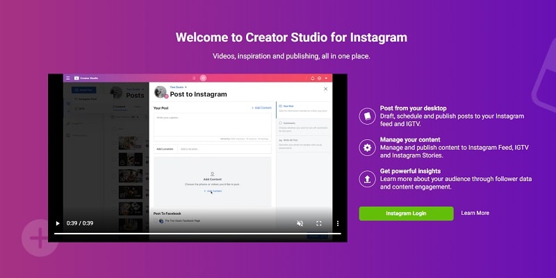 Creator Studio for Instagram