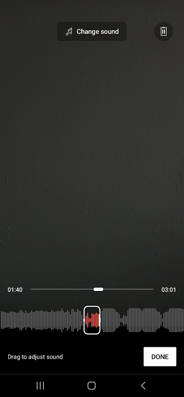 YouTube Shorts Adjust Sounds