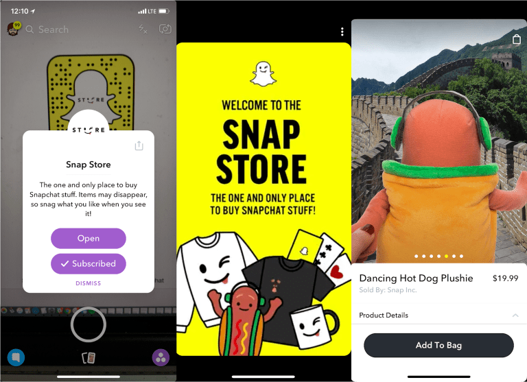 Snapchat social commerce
