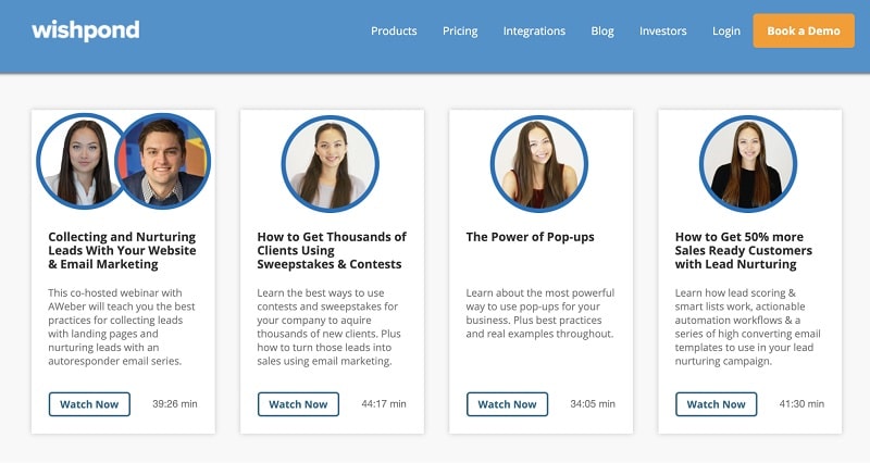Wishpond webinars