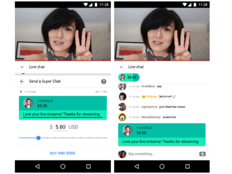 YouTube Super Chat