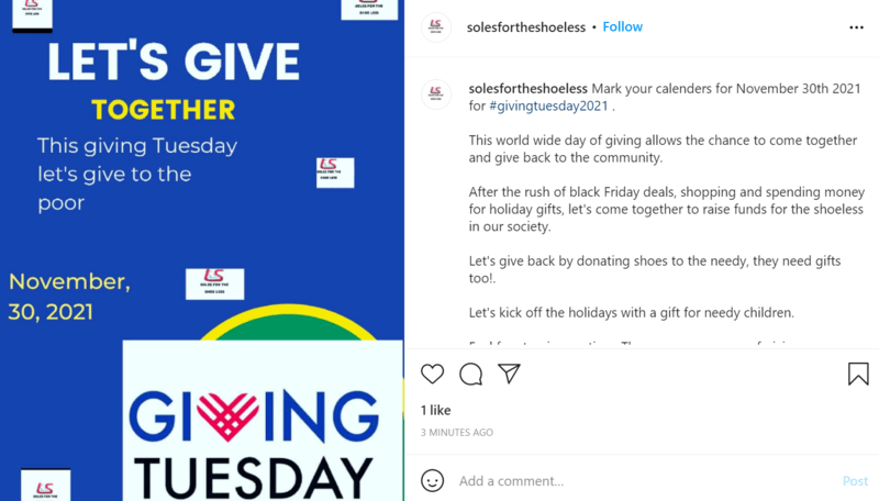 Holiday Instagram post