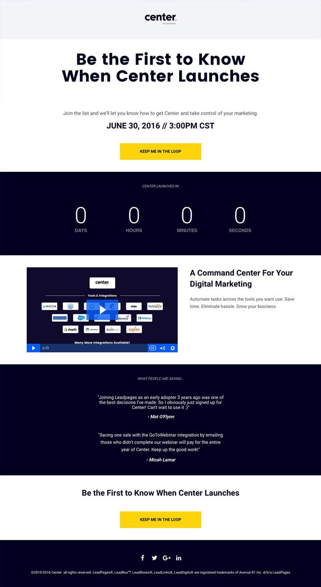 Coming Soon Landing Page Example