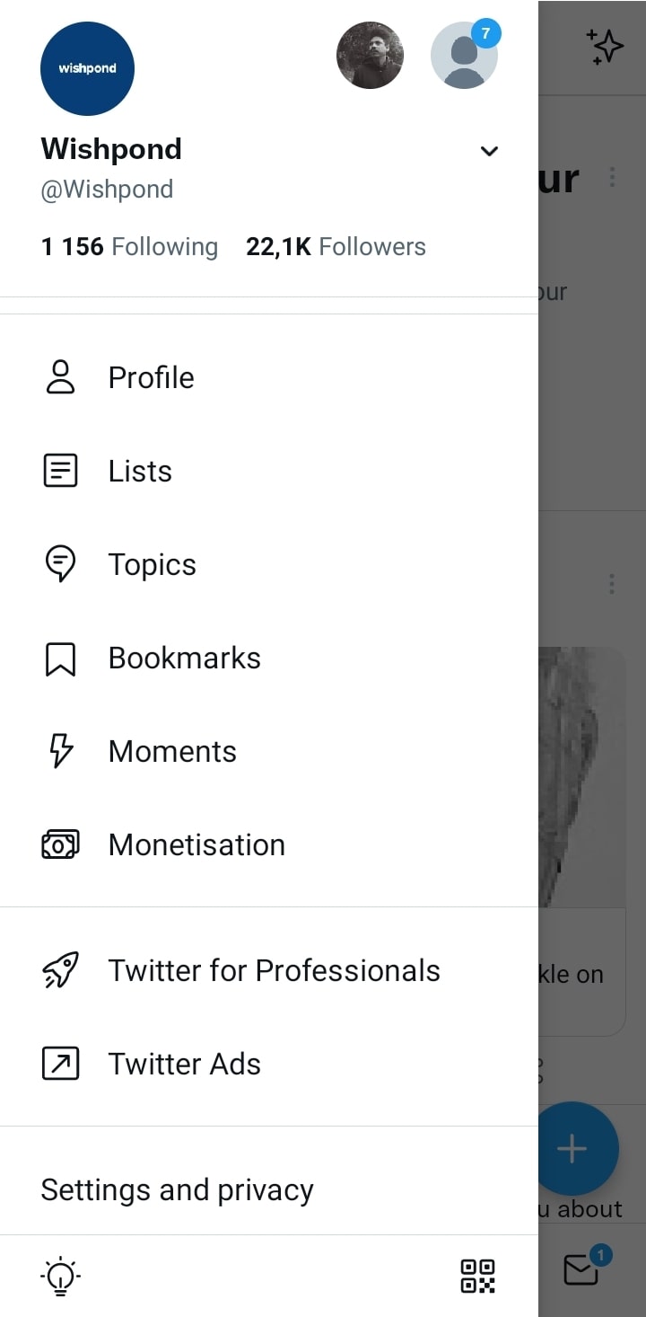 Twitter Mobile Menu