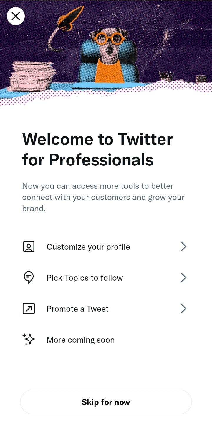 Twitter Mobile Welcome to Twitter for Profesionals