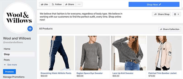 Facebook shopping