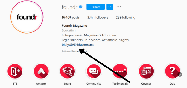 Instagram bio