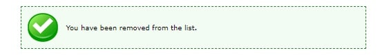 Cold unsubscribe message