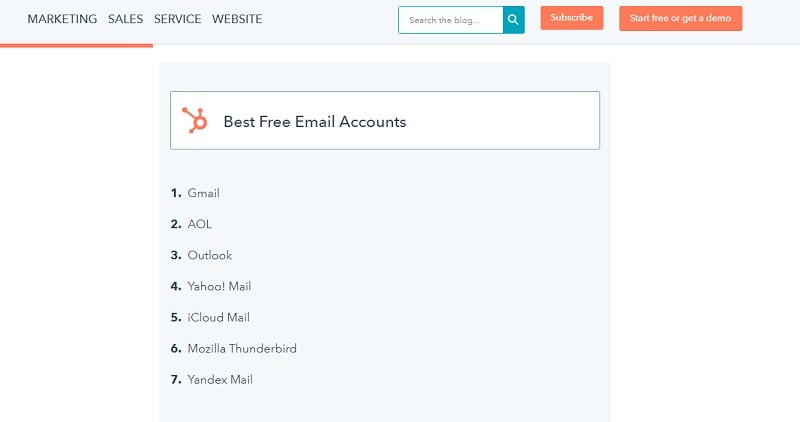 HubSpot content snippet