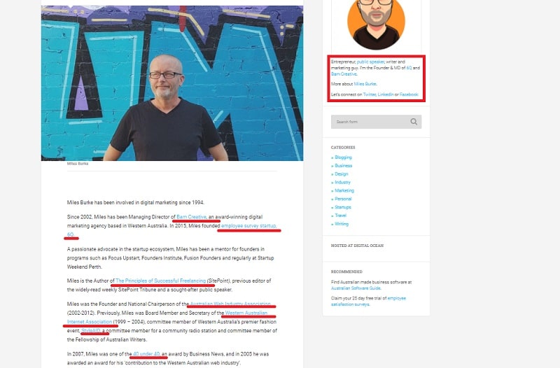 Mies Burke About page