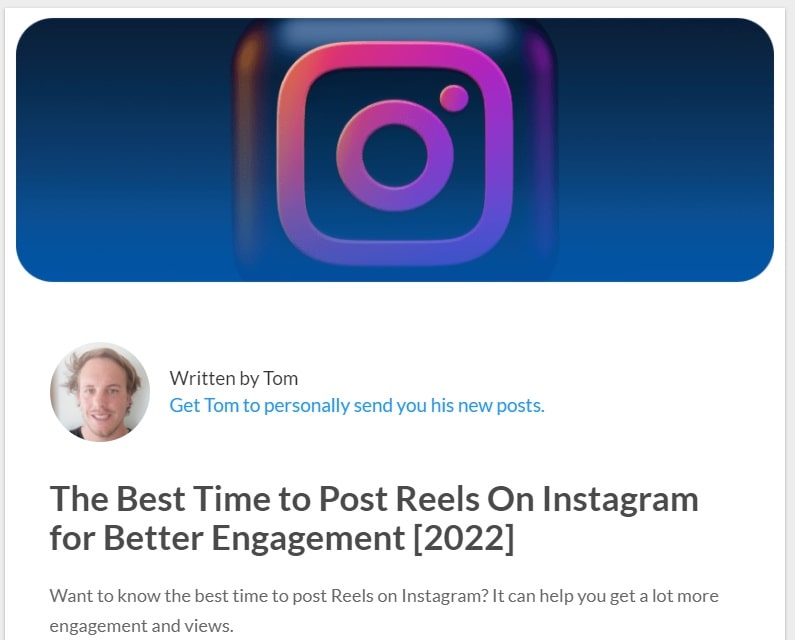 Personalized Blog Posts