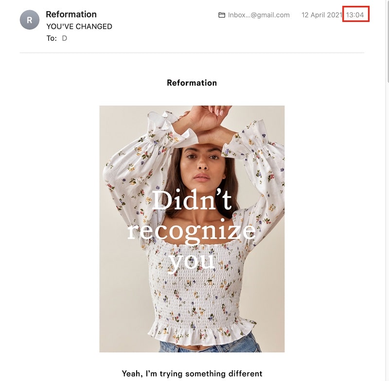 Reformation Scheduled Send