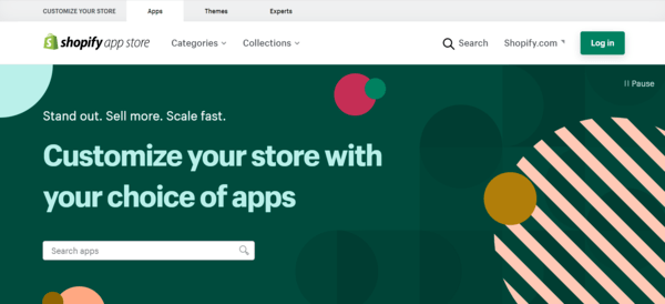 Shopify app store