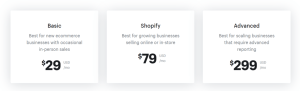 Shopify pricing